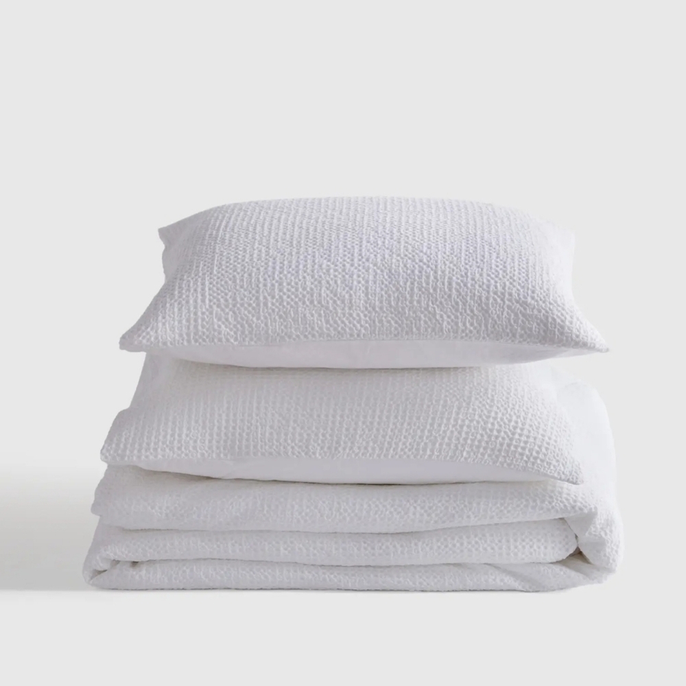 Quince White Duvet Cover Set